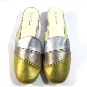 Daniel Green Denise Multi Womens Slippers Sz 9.5 W Metallic Gold Platinum Silver